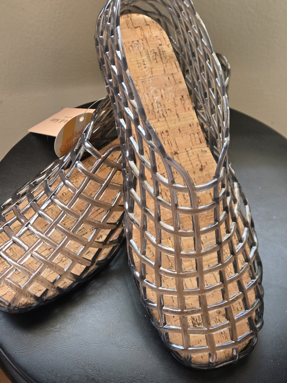 Olivia & Kate Black/Jellie Woven Jellie Sandal